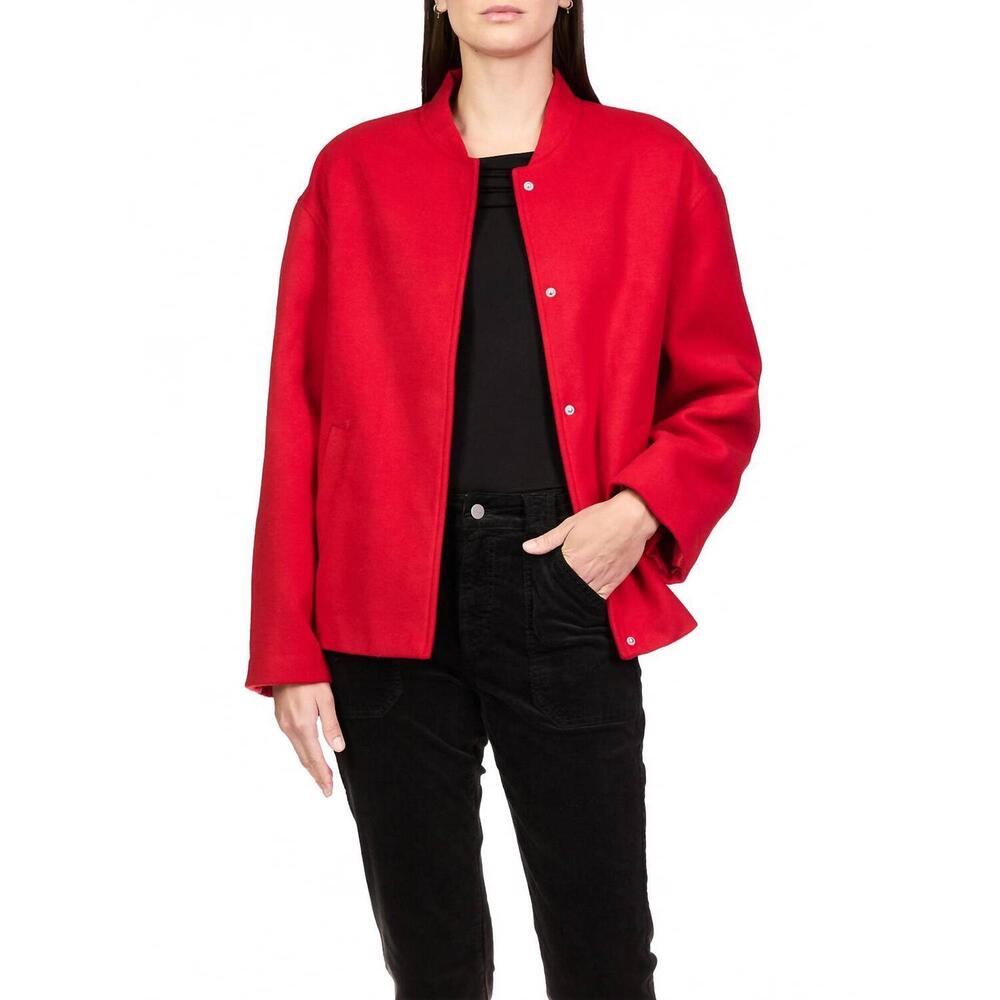 NEW SANCTUARY modern bomber jacket in mars red